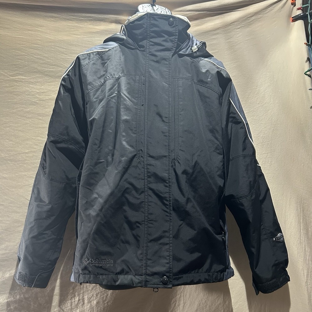 Columbia Core Interchange Jacket Women's XL Black Omni-Tech Waterproof Hooded